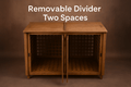 Removable Divider Wooden Dog Crate | TOLOTUN Pet House