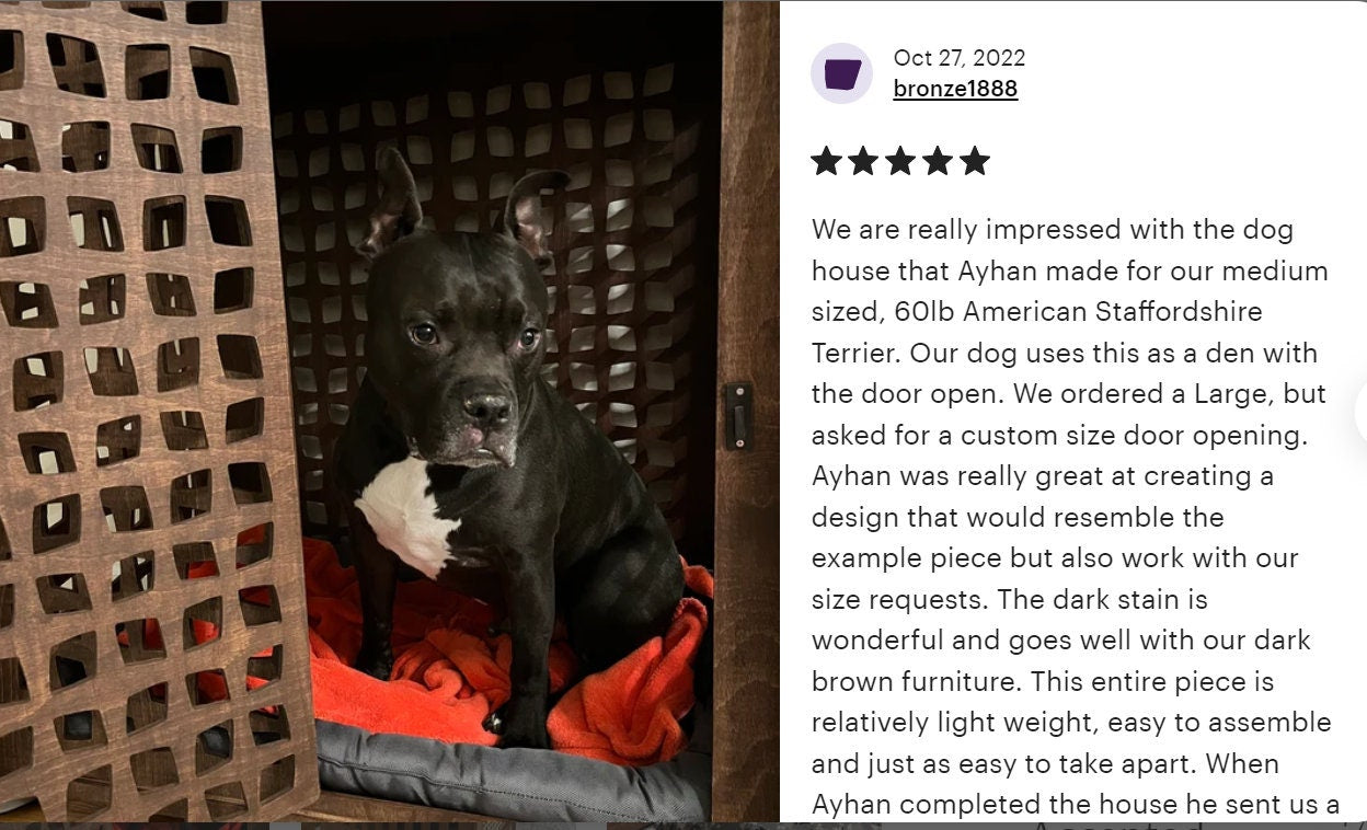 Modern Wooden Dog Crate: Customizable Pet Kennel