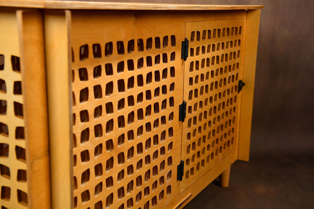 Mid-Century Modern Wooden Dog Crate Furniture: Indoor Pet House