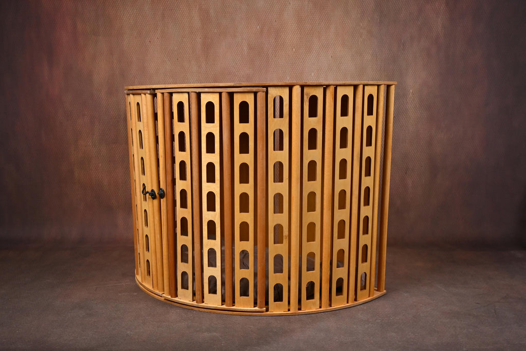 Coliseum Wooden Dog Crate with Dual Front Doors – Indoor Pet Furniture