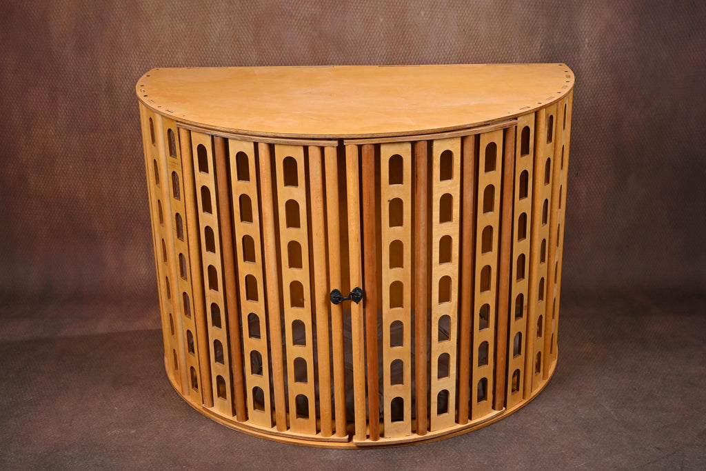 Coliseum Wooden Dog Crate with Dual Front Doors – Indoor Pet Furniture