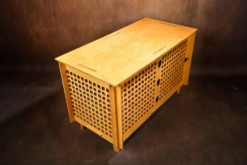Mid-Century Modern Wooden Dog Crate Furniture: Indoor Pet House