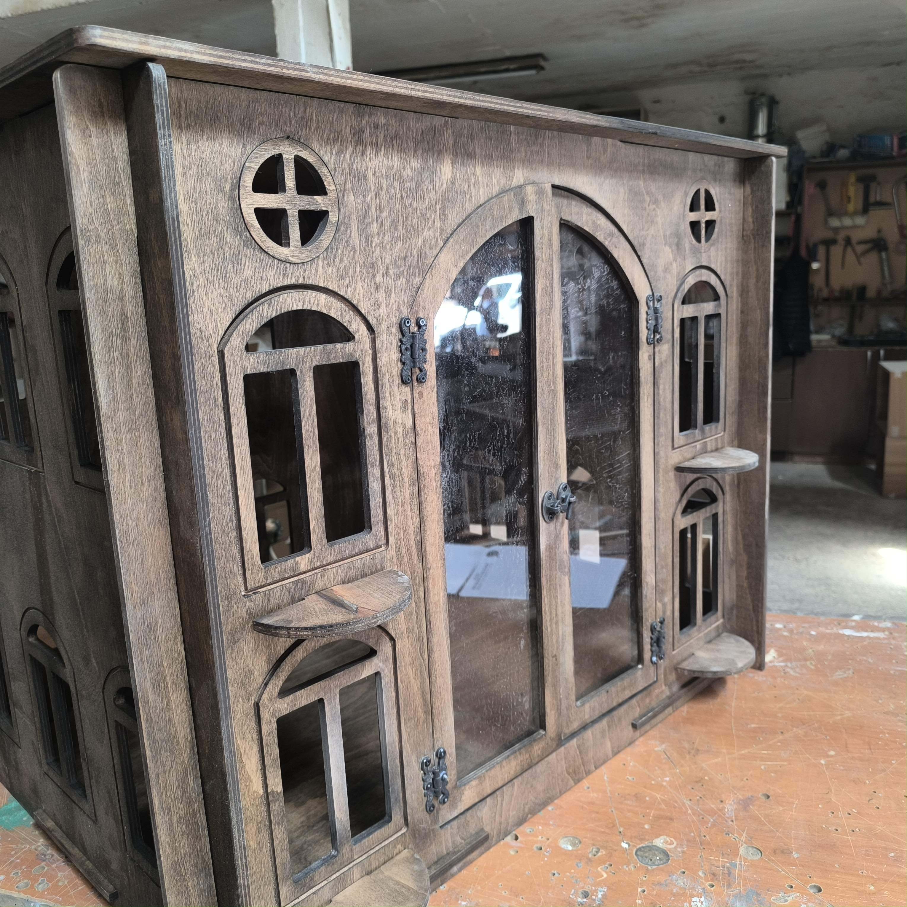 Miami Wooden Dog Crate Furniture – Stylish Indoor Kennel -Castle brown