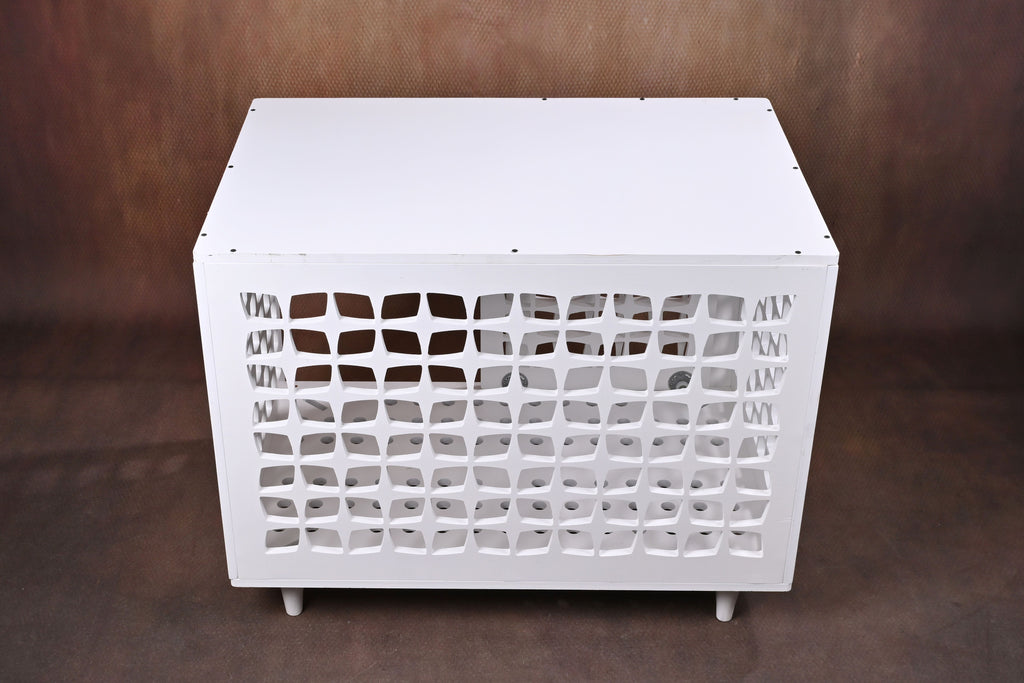 Mid-Century Modern Wooden Dog Crate: Indoor Pet Furniture with sliding door