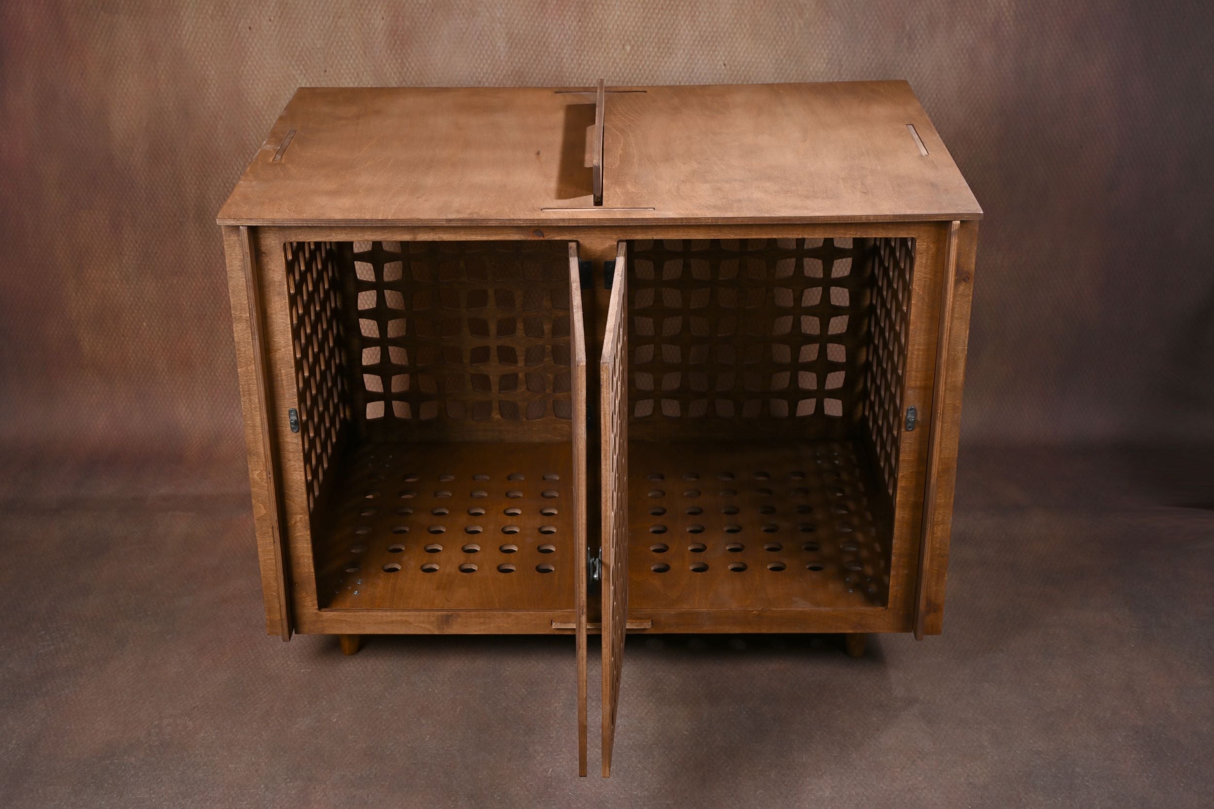 Removable Divider Wooden Dog Crate | TOLOTUN Pet House