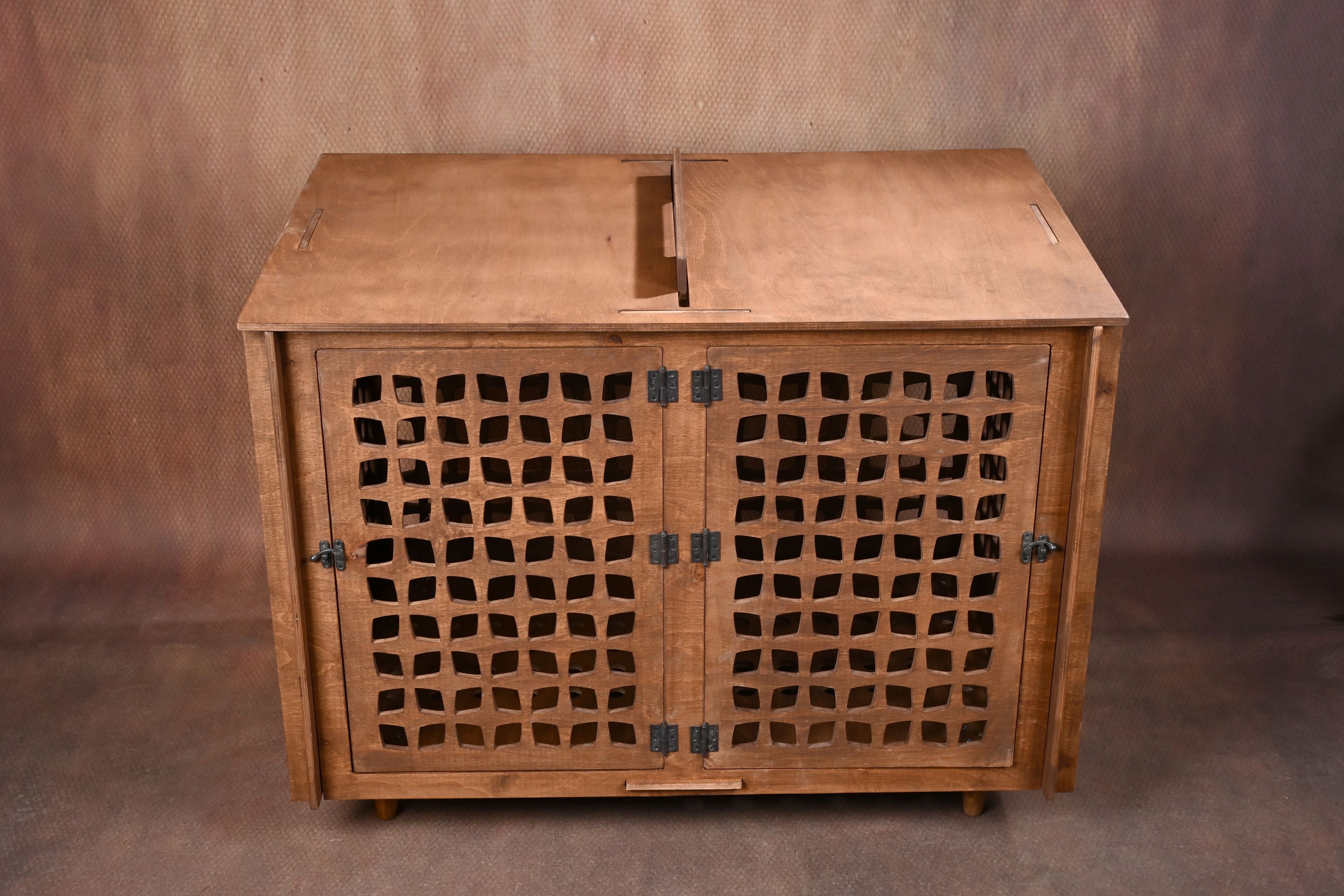 Removable Divider Wooden Dog Crate | TOLOTUN Pet House
