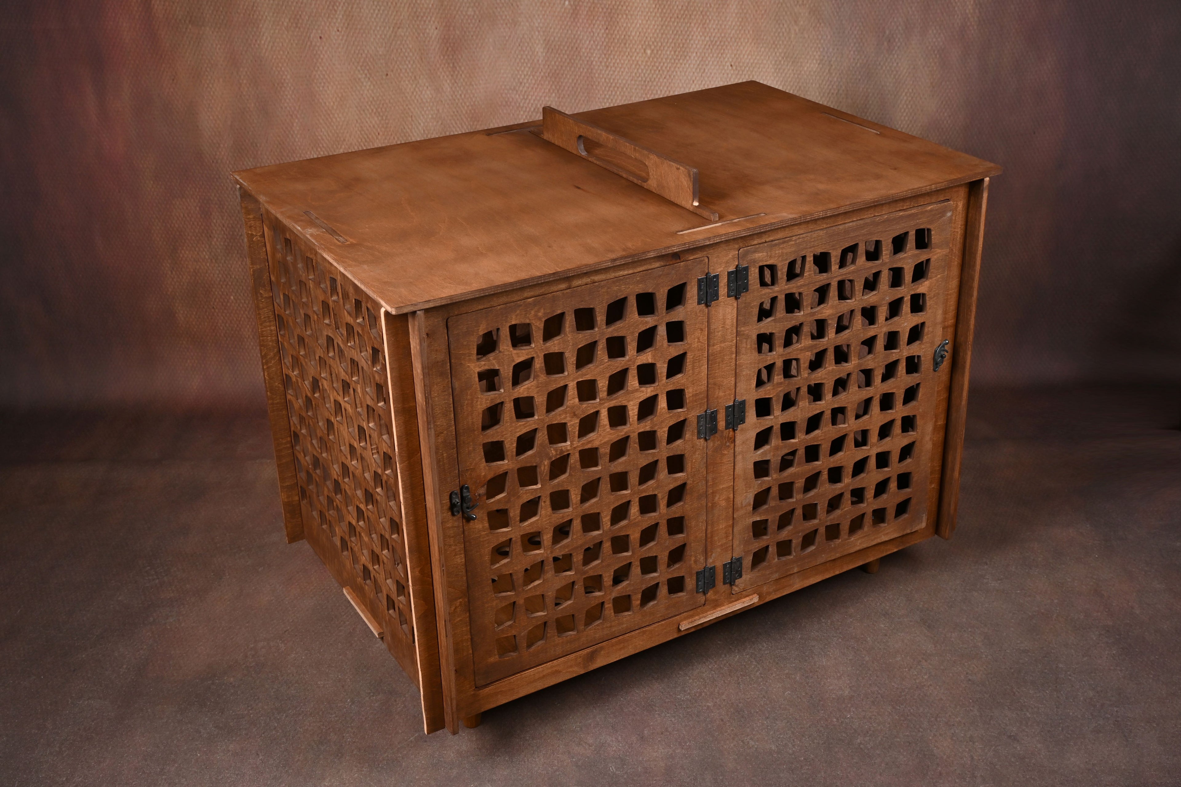 Removable Divider Wooden Dog Crate | TOLOTUN Pet House