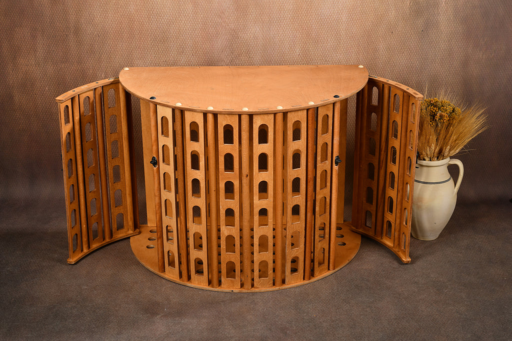 Coliseum Wooden Dog Crate with Dual Front Doors – Indoor Pet Furniture