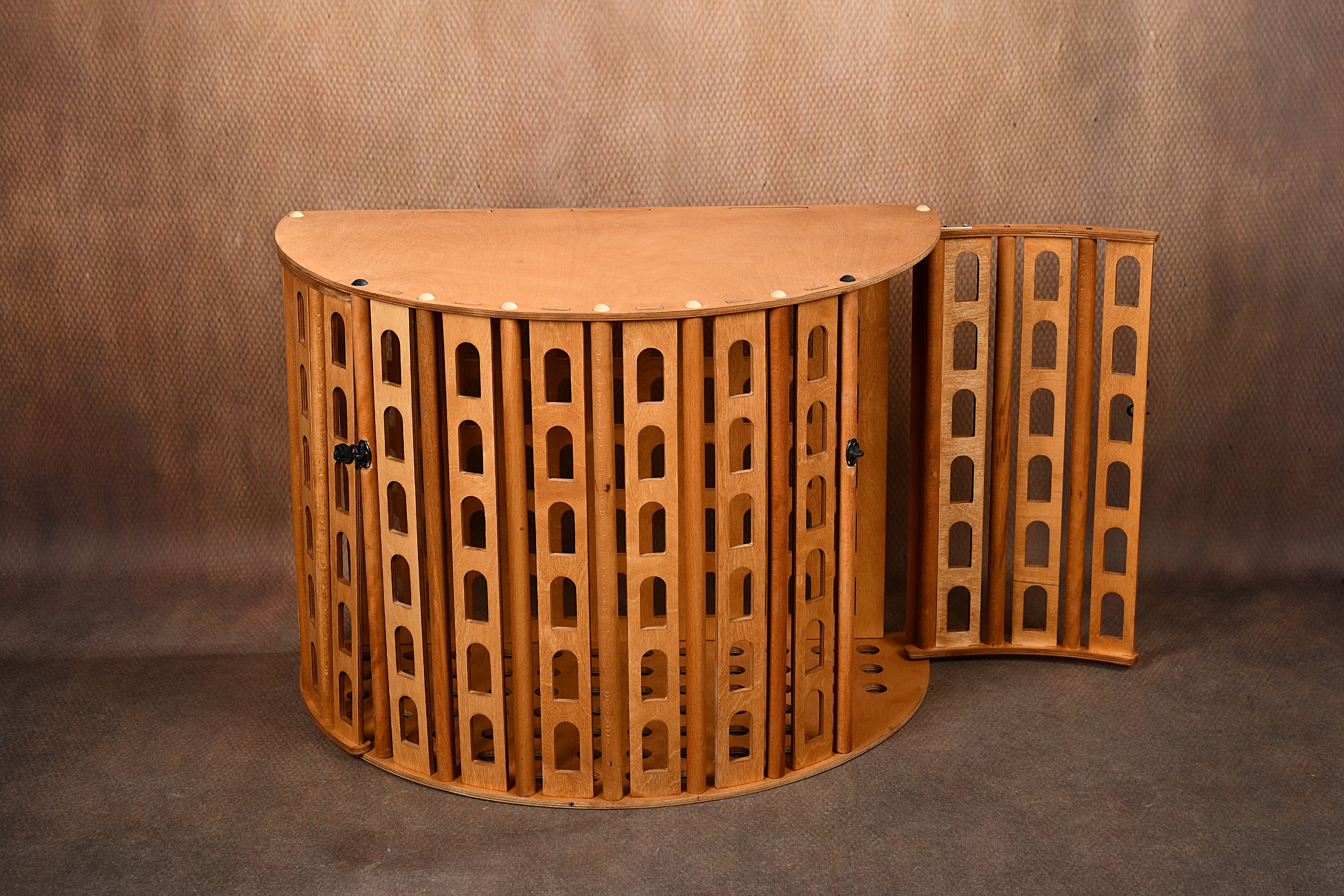 Coliseum Wooden Dog Crate with Dual Front Doors – Indoor Pet Furniture