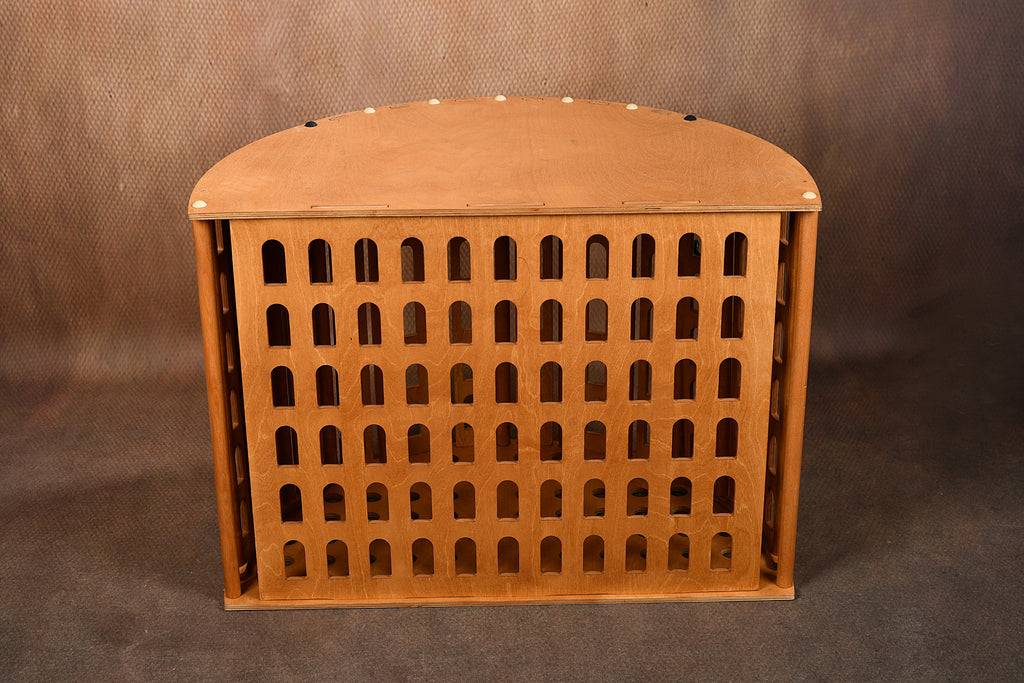 Coliseum Wooden Dog Crate with Dual Front Doors – Indoor Pet Furniture