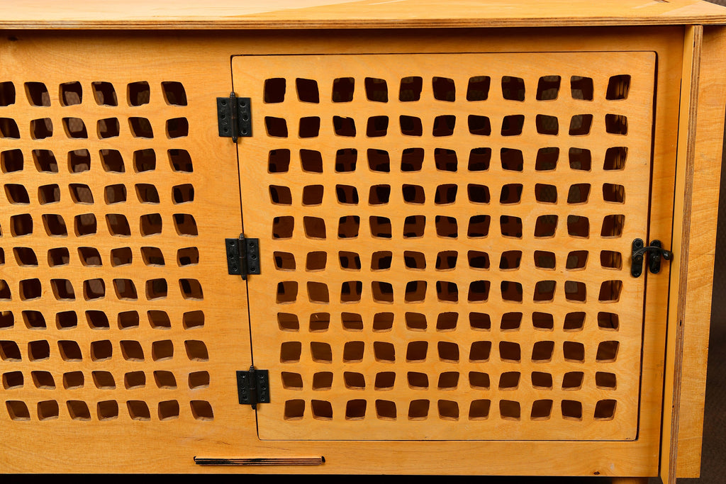 Mid-Century Modern Wooden Dog Crate Furniture: Indoor Pet House
